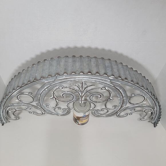 Metal Arch Architectural Detail Awning Topper Wall Decor Rustic Farmhouse Shabby - Picture 4 of 6